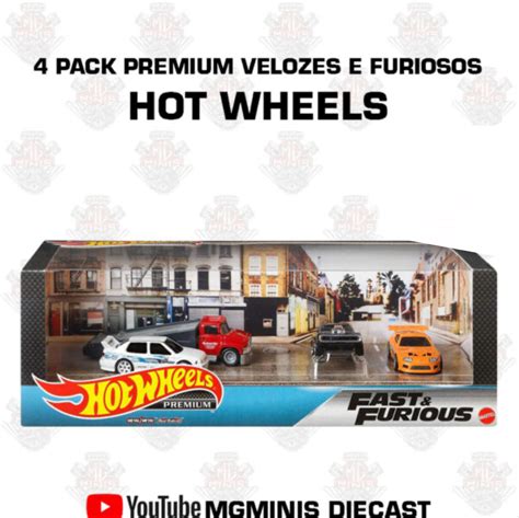 Hot Wheels Premium 4 Pack Velozes e Furiosos CARTELA AMAÇADA MgMinis