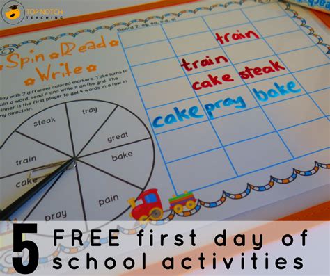 5 Free First Day Of School Activities - Top Notch Teaching