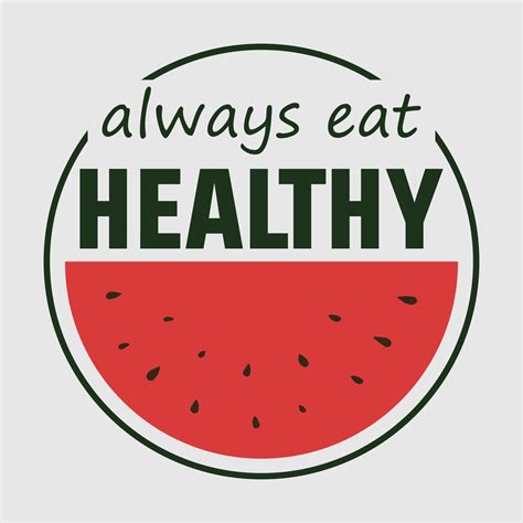 Always eat healthy. Healthy diet quote design 19773159 Vector Art at