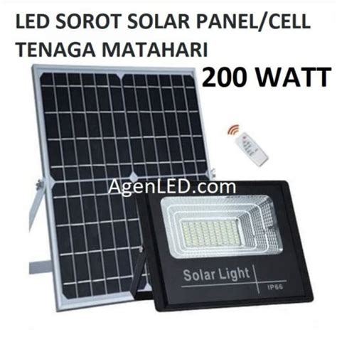 Jual Led Sorot W Solar Cell Panel Surya Floodlight Lampu Tembak