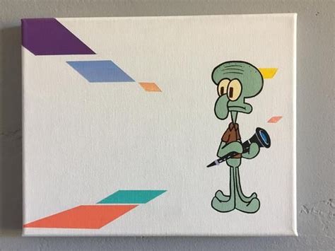 An 8x10 Painting Of The Still From The Spongebob Squarepants Episode