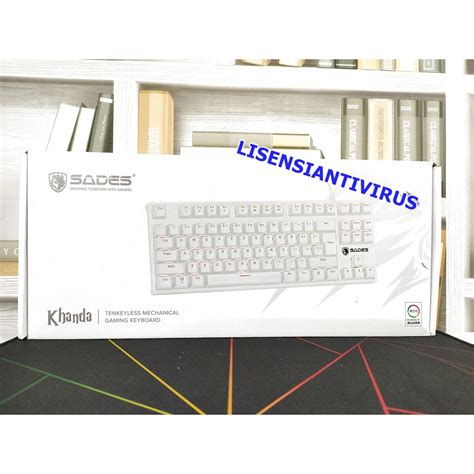 Jual Keyboard Mechanical Gaming TKL Sades Khanda Putih Removable Switch