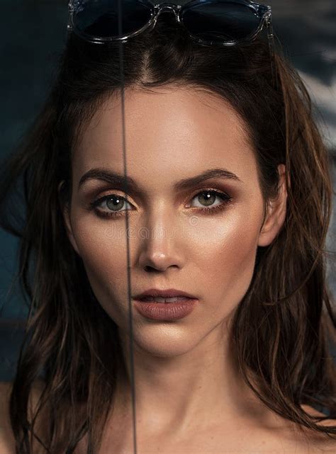 Beauty Portrait Of Natural Brunette Woman Stock Image Image Of Makeup Girl 115688257