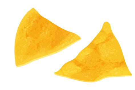 Crunchy Clipart Cartoon Tortilla Chips With Happy Face Vector