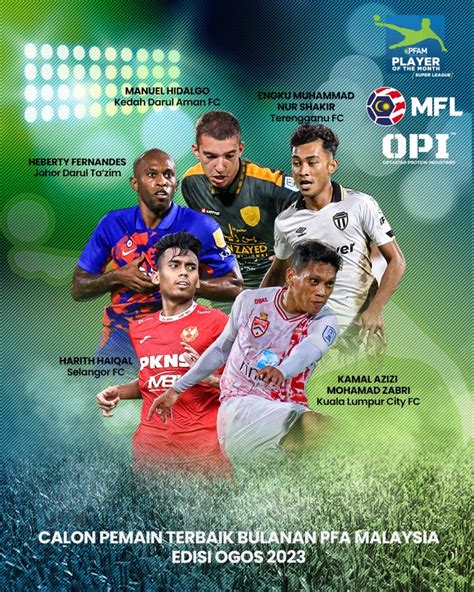 UNDIAN PEMAIN TERBAIK LIGA SUPER PFA MALAYSIA EDISI OGOS 2023 PFAM