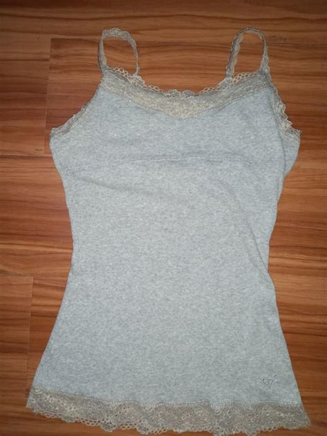 Dainty Coquette Angelic Justice Lace Y2k Grey Silver Cotton Cami Top