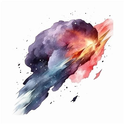 premium ai image  painting   colorful space rocket   black