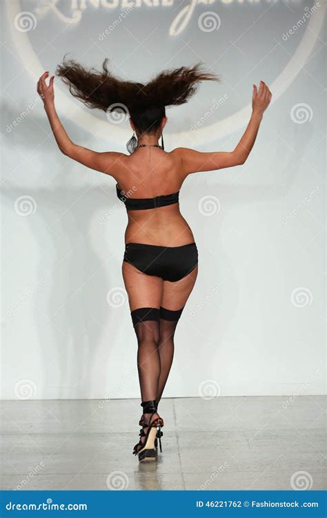 New York Ny October A Model Walks Runway At Finale Runway Show During Lingerie Fashion