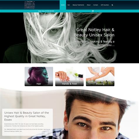 Great Notley Hair And Beauty Unisex Salon Nebulas Website Design