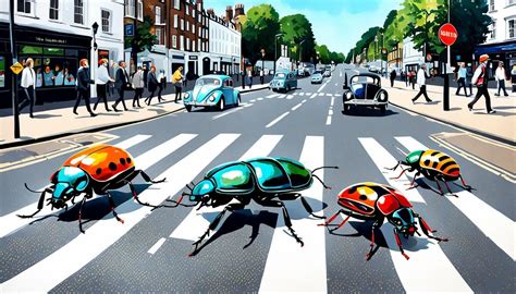 Beetles Cross Abbey Road - AI Generated Artwork - NightCafe Creator