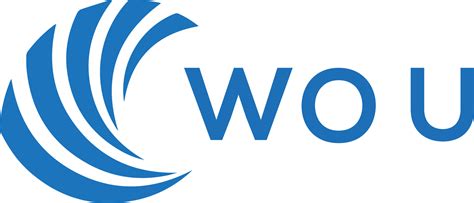 Wou Letter Logo Design On White Background Wou Creative Circle Letter