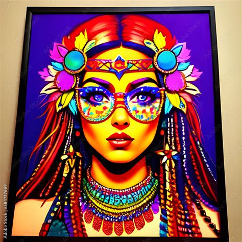 pop art hippie. intricate high detail, dramatic, very dark lighting ...