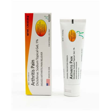 Arthritis Pain Reliever Topical Gel Diclofenac Sodium 1