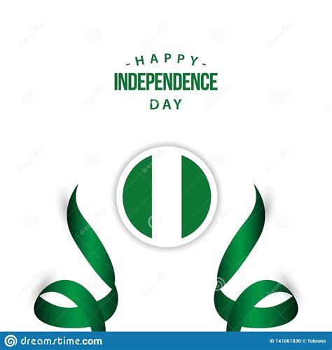 Happy Nigeria Independence Day Vector Template Design Illustration ...