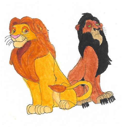 Simba and Scar by brazilianferalcat on DeviantArt