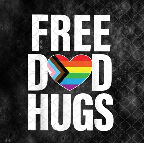 Free Dad Hugs Trans Rainbow Gay Pride Month Lgbtq Png Design Etsy