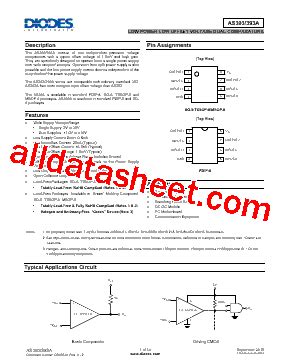 AS393M-G1 Marking, AS393M-G1 Datasheet(PDF) - Diodes Incorporated