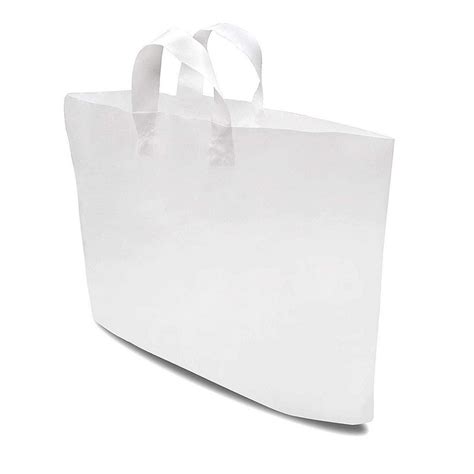 Prime Line Packaging 19.5x4x15 Large White Plastic Shopping Bags with ...