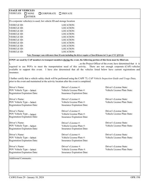 Cawg Form 29 Fill Out Sign Online And Download Fillable Pdf Templateroller