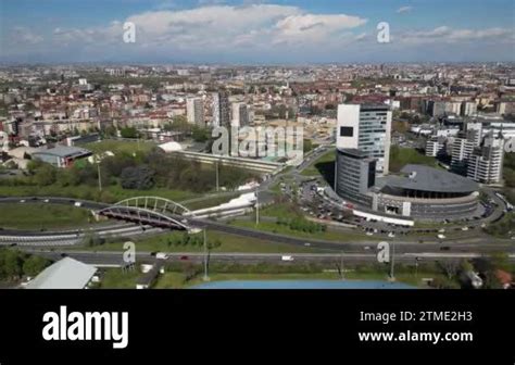 Italy Milan Drone Aerial View From Montagnetta Di San Siro Of