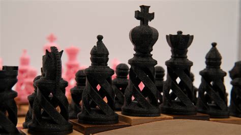 Spiral Chess Set 3d Printed Etsy