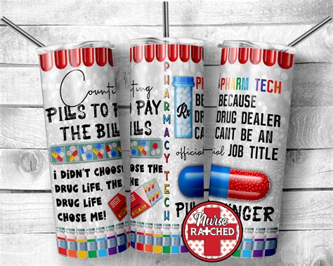 Pharmacy Tech Tumbler Pill Slinger Pharmacy Tech Pharmacy Etsy