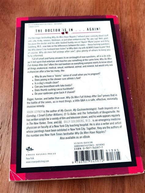 Why Do Men Fall Asleep After Sex Ask A Doctor Health Book By Mark Leyner Hobbies Toys Books