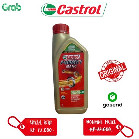 Jual Oli Mesin Motor Matic Castrol Power 1 Matic Gardan Synthetic 1l