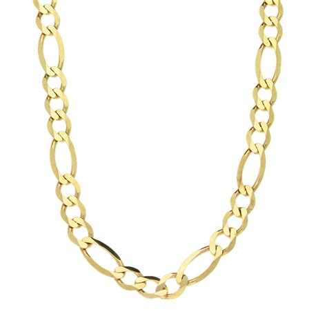 Men S Ct Yellow Gold Figaro Chain Miltons Diamonds