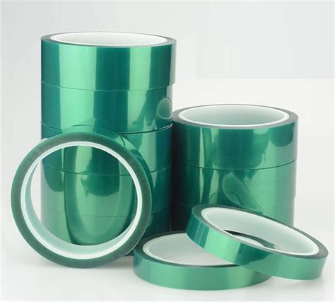 66 Meters X Thickness 0 06mm High Temperature Green PET Tape PCB