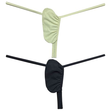 Botmois Pack Men S Micro Thongs Ice Silk Low Rise Briefs Underwear Male Bikini G String