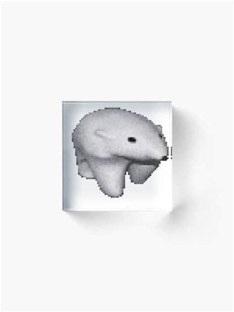 "Walking Polar Bear Meme 3D" Acrylic Block for Sale by sp00kem | Redbubble