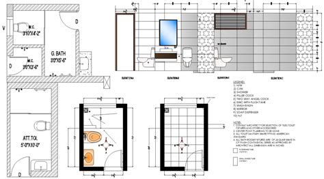 Toilet And Bathroom Equipment Blocks Cad Drawing Details Dwg File