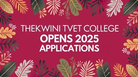 Thekwini TVET College Opens 2025 Applications College Wise