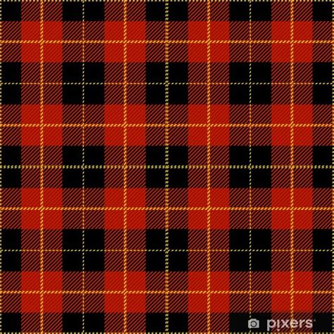 Wall Mural Red Tartan Plaid Design Pixersus