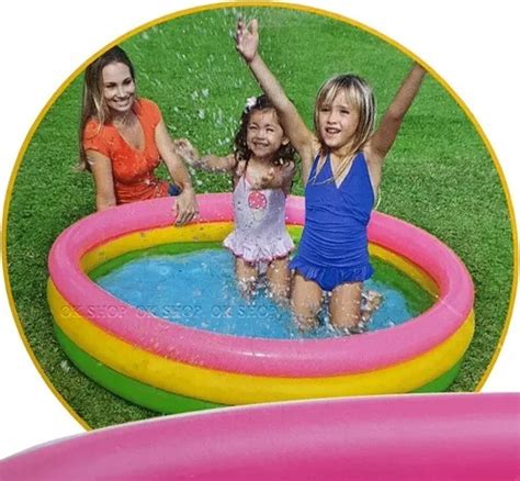 Piscina Inflable Redonda Intex Sunset Glow 57422 De 147cm X 33cm 275L