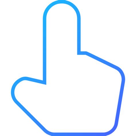 hand point generic gradient outline icon