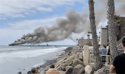 Iconic Oceanside Pier Goes Up In Flames In California People Watch