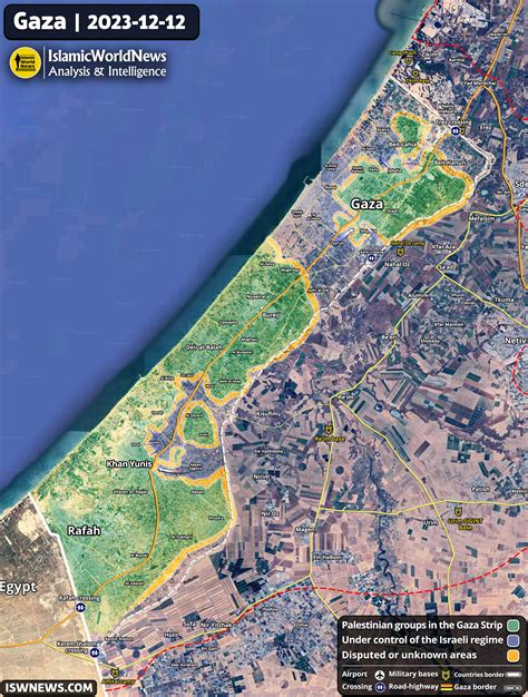 Latest Military Map Of The Gaza Strip 12 December 2023 Map Islamic World News