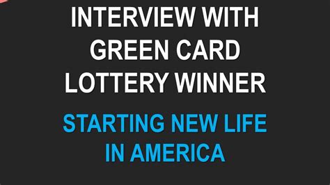 Green Card Lottery Winner Arriving And Starting A New Life In America Youtube