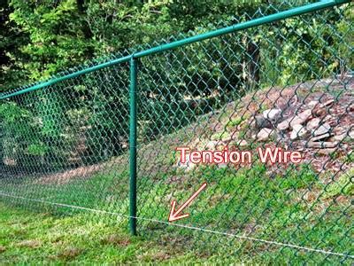 how to install chain link fence tension wire