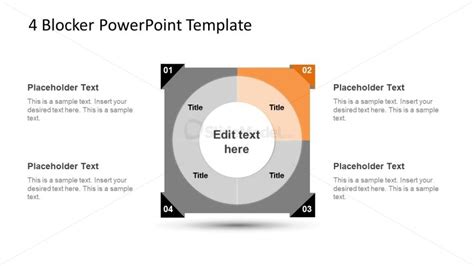 Powerpoint 4 Blocker Creative Template Slidemodel