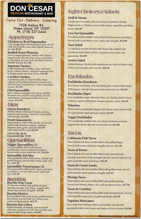 Don Cesar Restaurant In Staten Island Menus And Photos