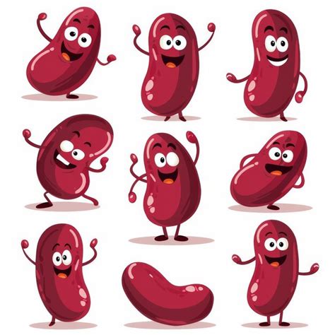 Premium Photo Animated Cartoon Illustration Of Cute Kidney Beans With
