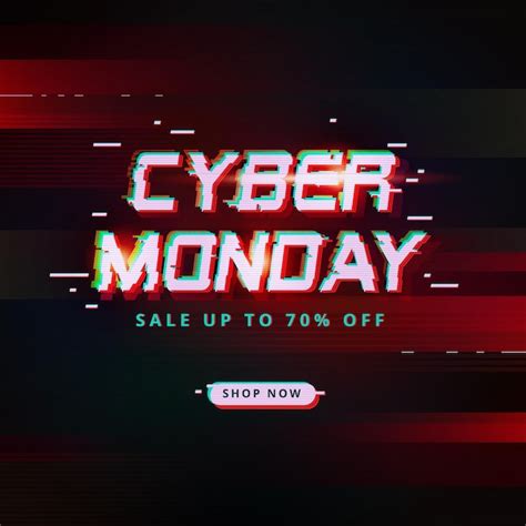 Free Vector Glitch Cyber Monday Concept