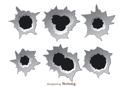 Bullet Hole Effect Vectors 97507 Vector Art At Vecteezy