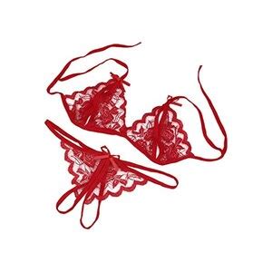 Jdamsixygs Sexy Lingerie Donna Hot Sesso Reggiseno E Perizoma Babydoll Set Con Scollo A V