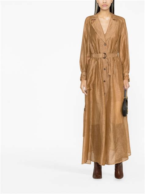 Alberta Ferretti Belted Maxi Shirtdress Farfetch