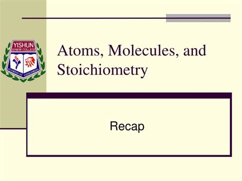 Ppt Atoms Molecules And Stoichiometry Powerpoint Presentation Free