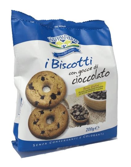 Biscotti Con Gocce Di Cioccolato Senza Glutine Happy Farm Happy